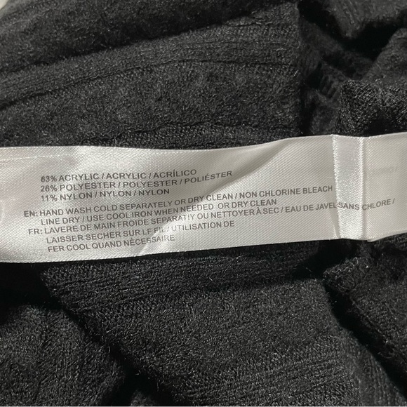 New Band Of The Free Cable Ribbed Knit Mock Neck Sweater Raquel Black Size Large - Picture 11 of 13